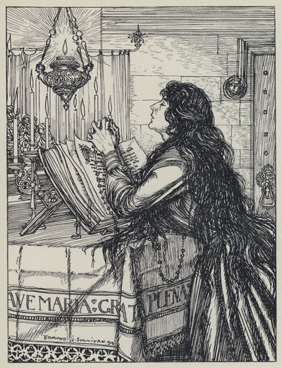 Tennyson, Illustration for A Dream of Fair Women and Other Poems by Edmund Joseph after Sullivan