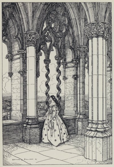 Illustration for A Dream of Fair Women and Other Poems by Edmund Joseph after Sullivan