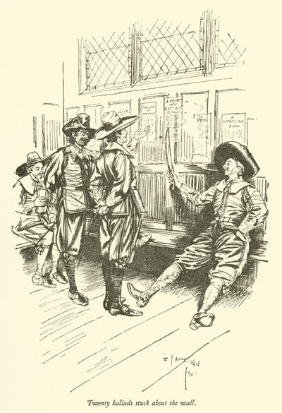 Twenty ballads stuck about the wall by Edmund Joseph after Sullivan