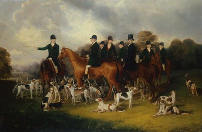 The Beaufort Hunt at Badminton with W.Long on Wandering Boy by Edmund Jr Havell