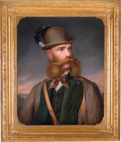Portrait of Franz Joseph I of Austria in Hunting Attire by Edmund Mahlknecht