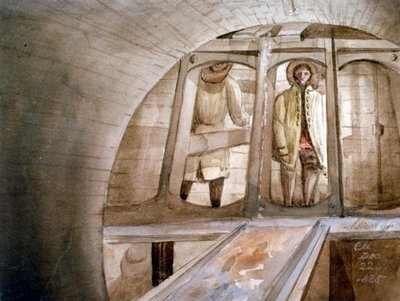 View of the Shield Used in the Construction of the Thames Tunnel, London by Edmund Marks