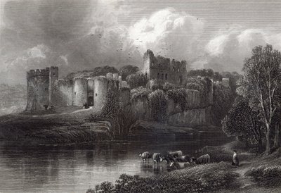 Chepstow Castle, engraved by R. Hinshelwood, printed by Cassell und Company Ltd by Edmund Morison Wimperis