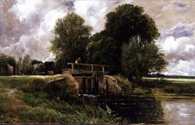 Passing through a Lock by Edmund Morison Wimperis