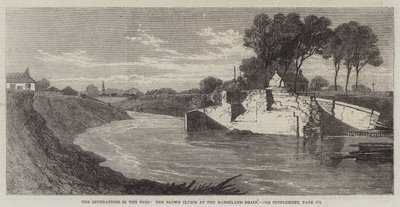 The Inundations in the Fens, the Blown Sluice at the Marshland Drain by Edmund Morison Wimperis