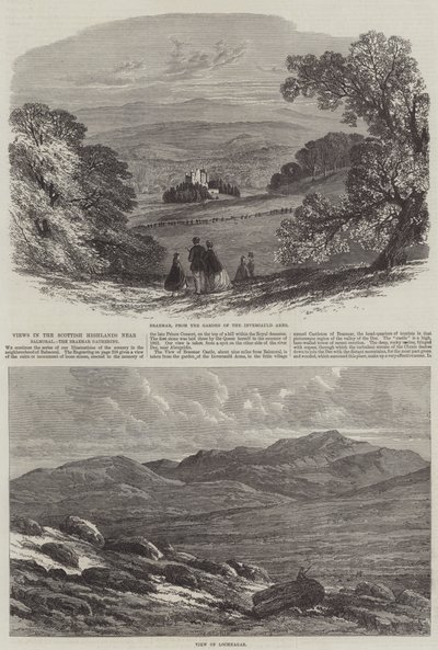 Views in the Scottish Highlands near Balmoral, the Braemar Gathering by Edmund Morison Wimperis
