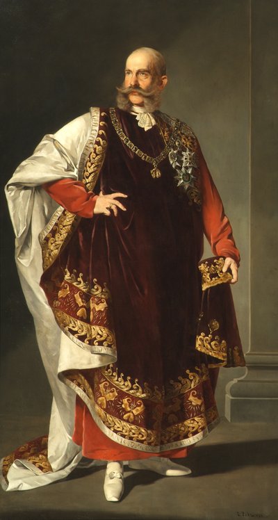 Emperor Franz Joseph I in the Robe of the Order of the Golden Fleece by Edmund Pölz