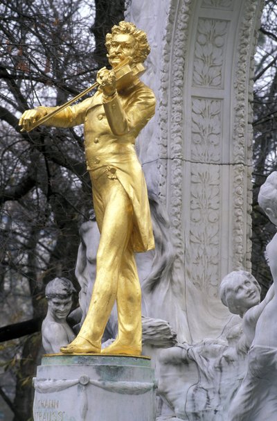 Strauss Statue, Vienna, Austria by Edmund Ritter von Hellmer