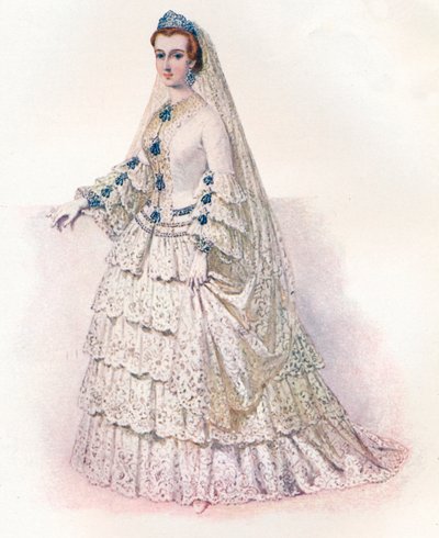 The Empress Eugenie in Her Bridal Dress by Edmund Thomas Parris