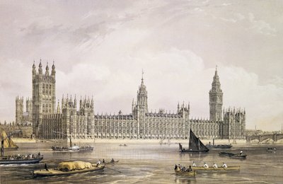 The New Houses of Parliament, engraved by Thomas Picken, pub. 1852 by Lloyd Bros. and Co. by Edmund Walker