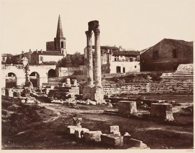 Roman Theater in Arles, c. 1855 by Edouard Denis Baldus