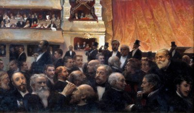 Intermission, a Premiere at the French Comedie by Edouard Joseph Dantan