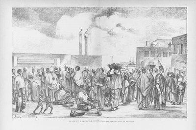 Market Place at Goree by Edouard Auguste Nousveaux