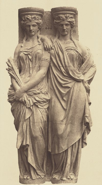 Caryatids by Astyanax Bosio, Decoration of the Louvre, Paris by Édouard Baldus