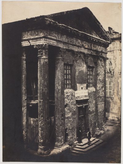 Façade, Temple of Augustus and Livia, Vienne by Édouard Baldus