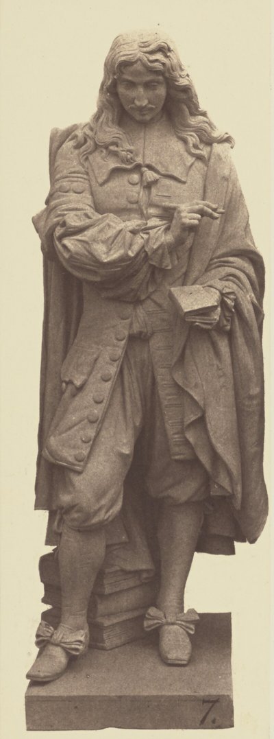 La Rochefoucauld, Statue by Noël Jules Girard, Decoration of the Louvre, Paris by Édouard Baldus