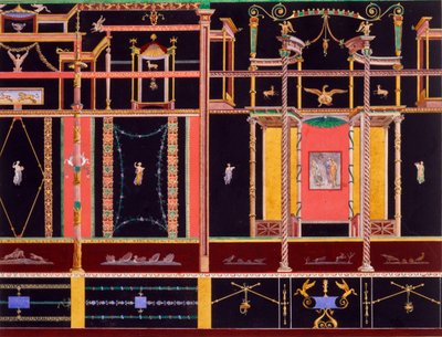 Wall decoration from the House of the Dioscuri, Pompeii by Edouard Clerievanse