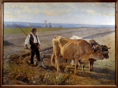 The Furrow by Edouard Debat Ponsan