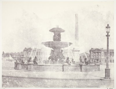 Fountain, Place de la Concorde, Paris by Edouard Denis Baldus