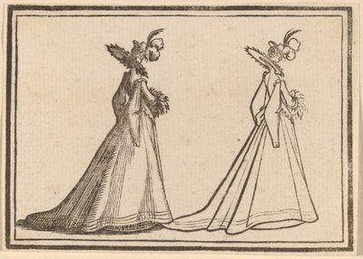 Lady in a Large Coat by Edouard Eckman after Jacques Callot