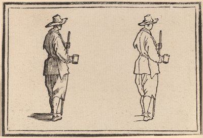 Peasant with a Cup by Edouard Eckman after Jacques Callot