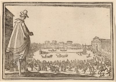 Piazza Santa Maria Novella, Florence by Edouard Eckman after Jacques Callot
