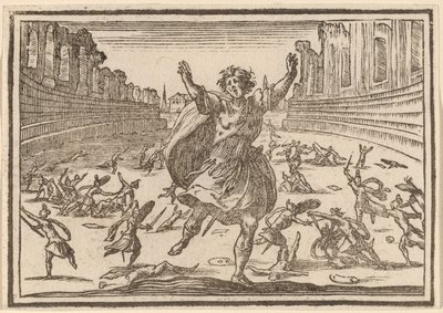 Skirmish in a Roman Circus by Edouard Eckman after Jacques Callot