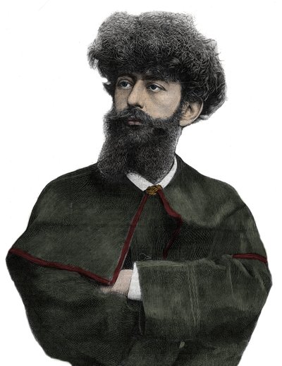 The Sar Merodack Josephin Peladan, Pseudonym of Josephin Peladan, French Writer and Occultist (Engraving by Navellier in The Illustrous Journal, 1892) by Edouard Felicien Eugene Navellier