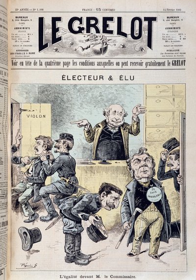 Cartoon on parliamentary immunity by Edouard Guillaumin Pepin
