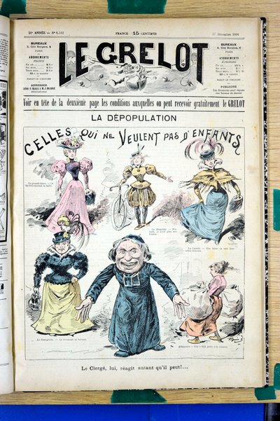 Cover of "Le Grelot", Number 1342, Satirical in Colors by Edouard Guillaumin Pepin