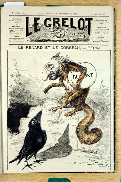 Cover of "The Grelot", Number 348, Satirical in Colors by Edouard Guillaumin Pepin