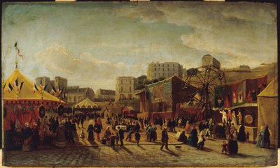 Funfair, Place Saint-Pierre, Montmartre by Edouard Hubert