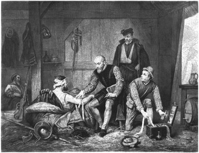 Ambroise Pare Treating Wounded Soldiers by Edouard Jean Conrad Hamman