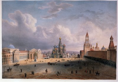 View of the Red Square in Moscow by Edouard Jean Marie Hostein