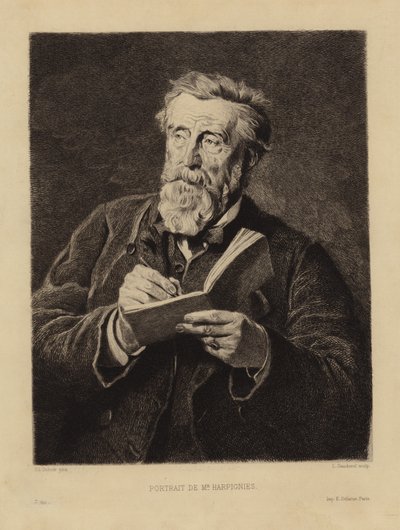 Portrait of Henri Harpignies by Edouard Louis Dubufe