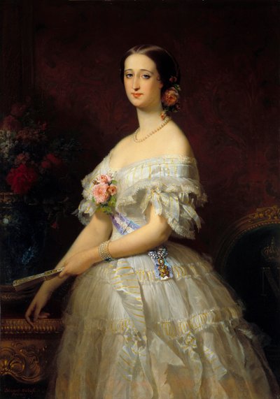 Portrait of The Empress Eugenie (1826-1920) by Edouard Louis Dubufe