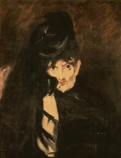 Berthe Morisot in Mourning Hat with Long Veil by Édouard Manet