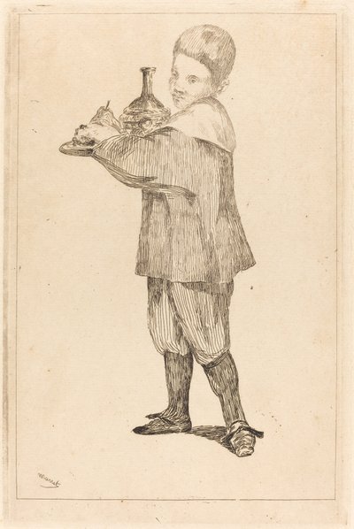 Child Holding a Tray by Édouard Manet