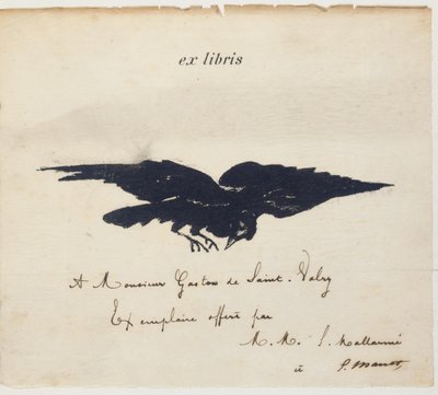 Ex-libris Lithographed by Edouard Manet to Illustrate: Edgar Allen Poe. The Raven. Translation by Stéphane Mallarmé with Illustrations by Edouard Manet by Édouard Manet