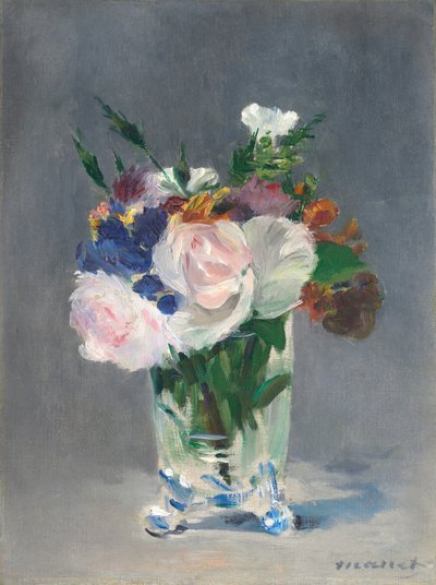 Flowers in a Crystal Vase by Édouard Manet