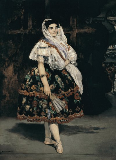 Full-Length Portrait of Lola de Valencia by Édouard Manet
