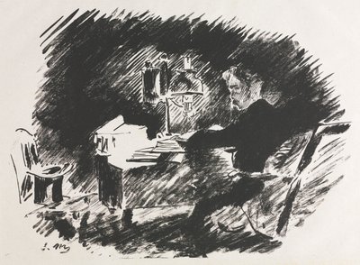 Illustration for The Raven by Edgar Allan Poe by Édouard Manet