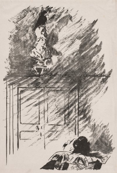 Illustration for The Raven by Edgar Allan Poe by Édouard Manet