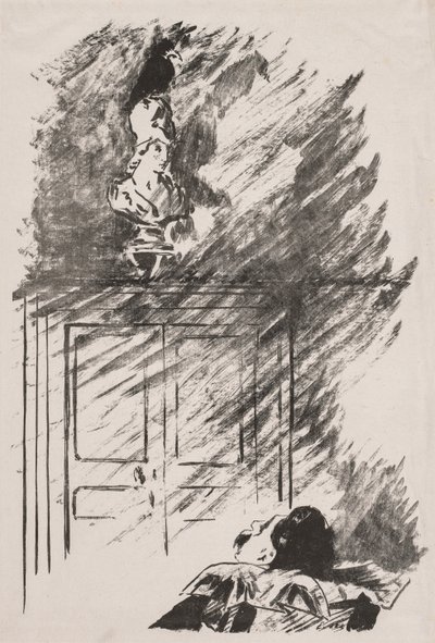 Illustration for The Raven by Edgar Allan Poe by Édouard Manet