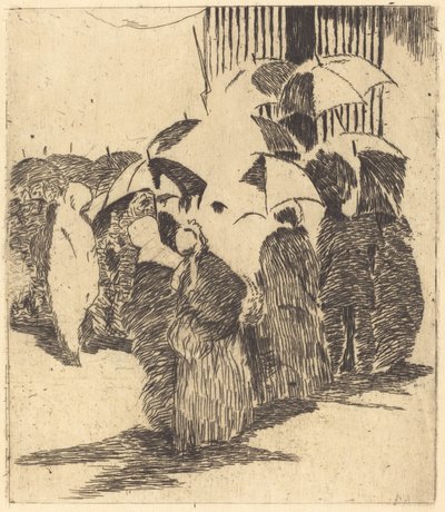 Line in Front of the Butcher Shop by Édouard Manet