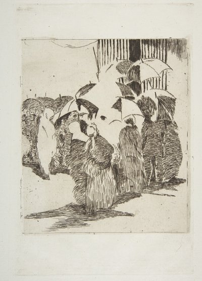 Line in Front of the Butcher Shop by Édouard Manet
