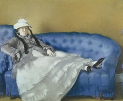 Madame Manet on a Blue Sofa by Édouard Manet