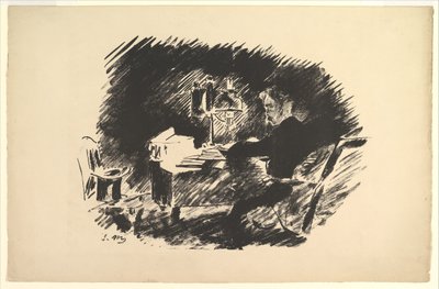 Once Upon a Midnight Dreary. Illustration to The Raven by Edgar Allan Poe by Édouard Manet