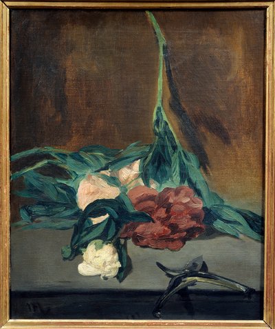 Peonies Rod and Secateur by Édouard Manet