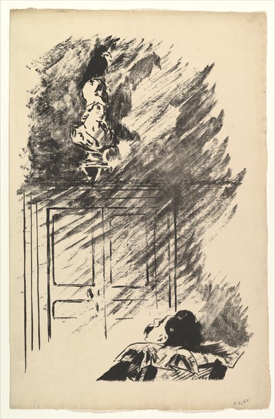 Perched upon a Bust of Pallas. Illustration to The Raven by Edgar Allan Poe, 1875 by Édouard Manet